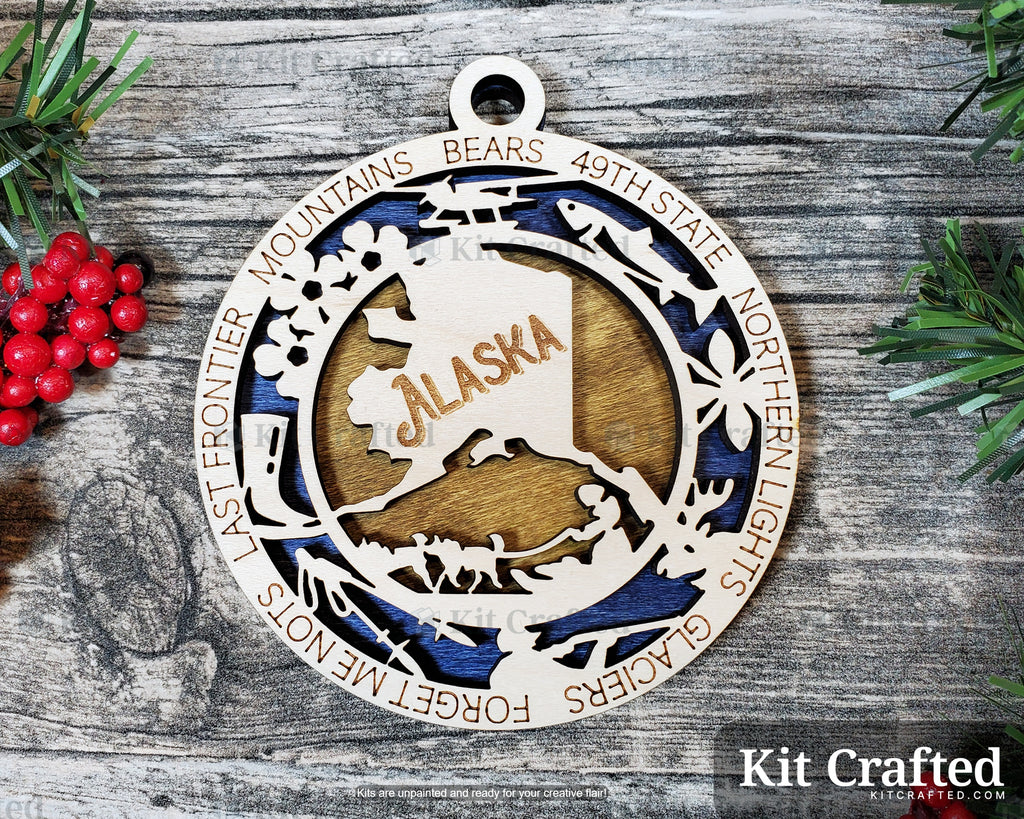 Alaska State Ornament