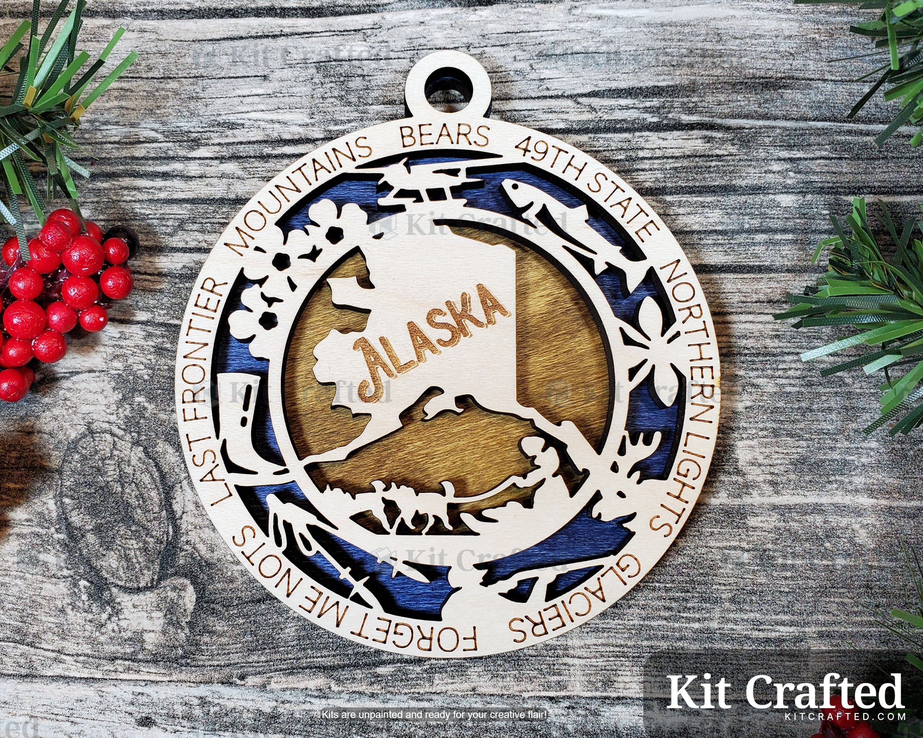 Alaska State Ornament