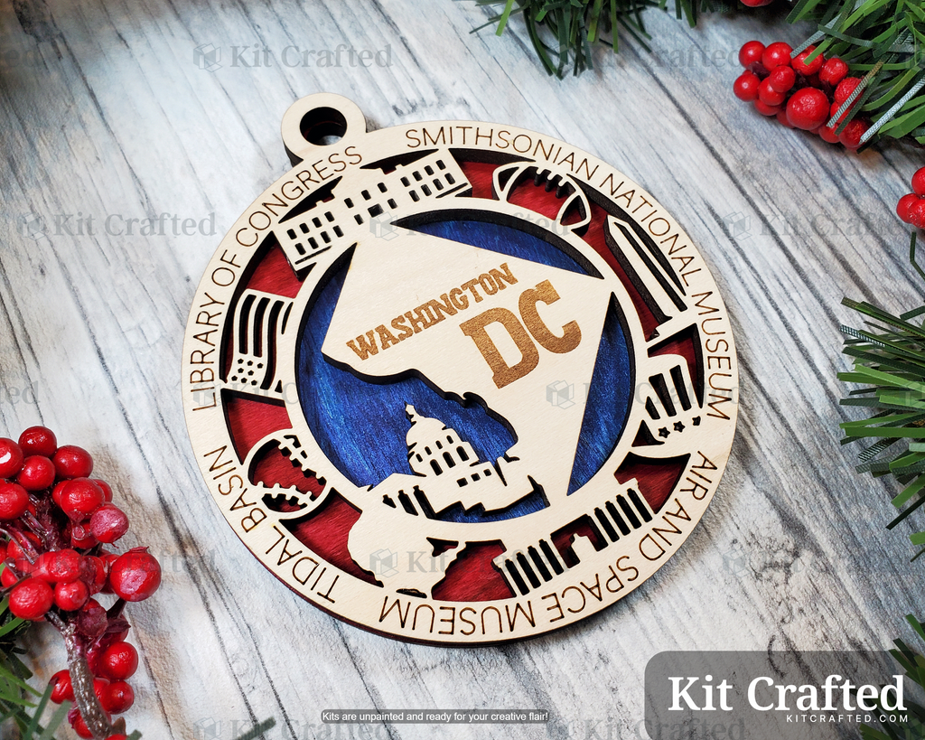 Washington DC State Ornament