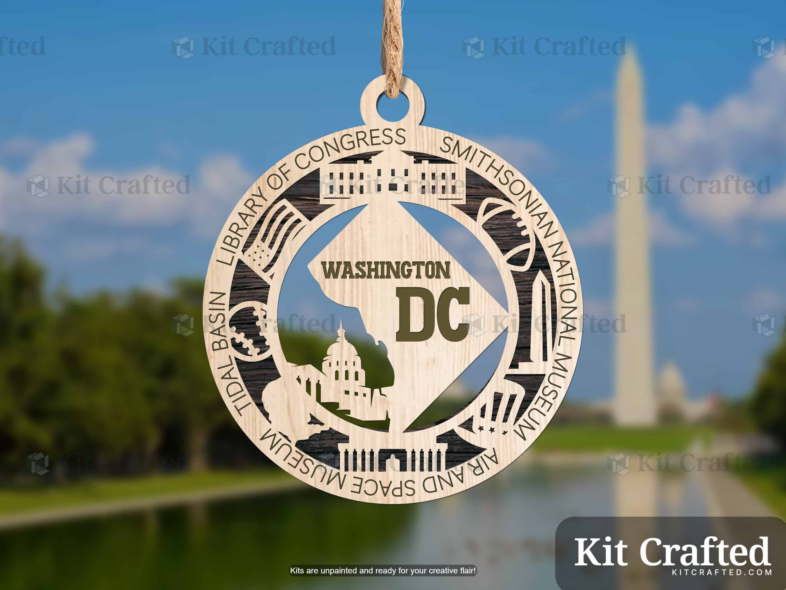 Washington DC State Ornament