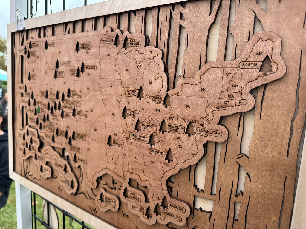 National Park Travel Map - Tree Tracker