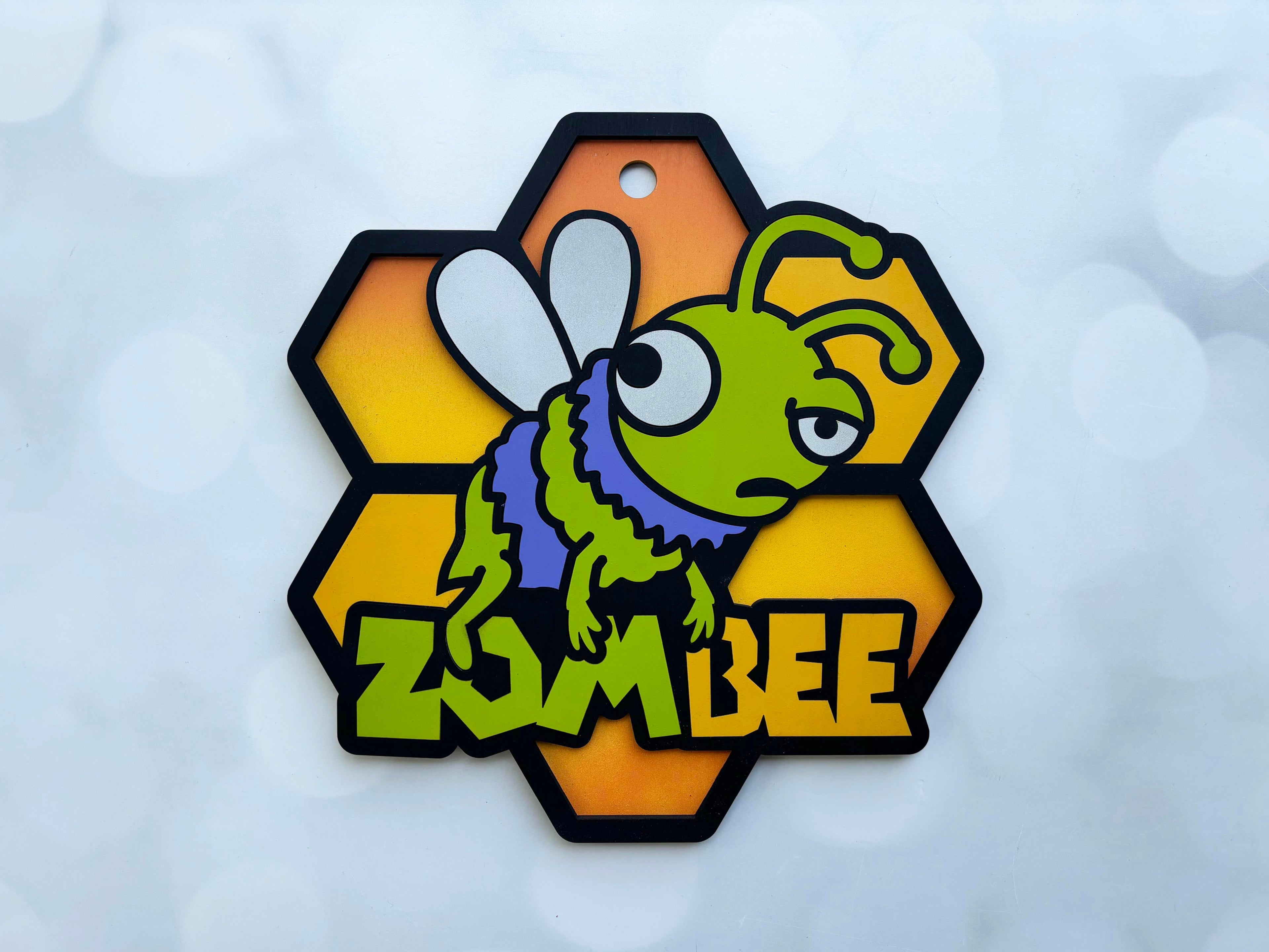 Zom-Bee Halloween Sign