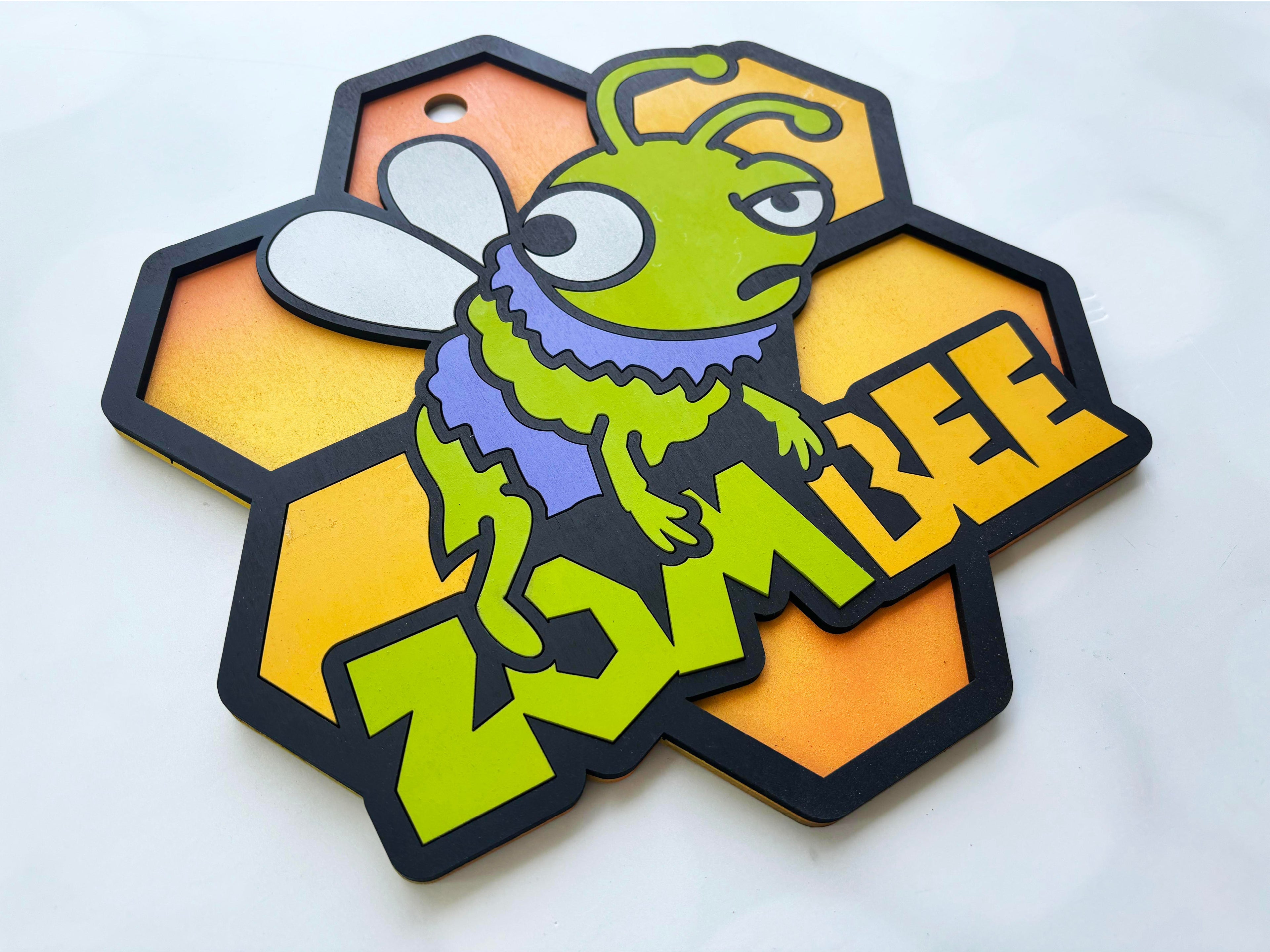 Zom-Bee Halloween Sign
