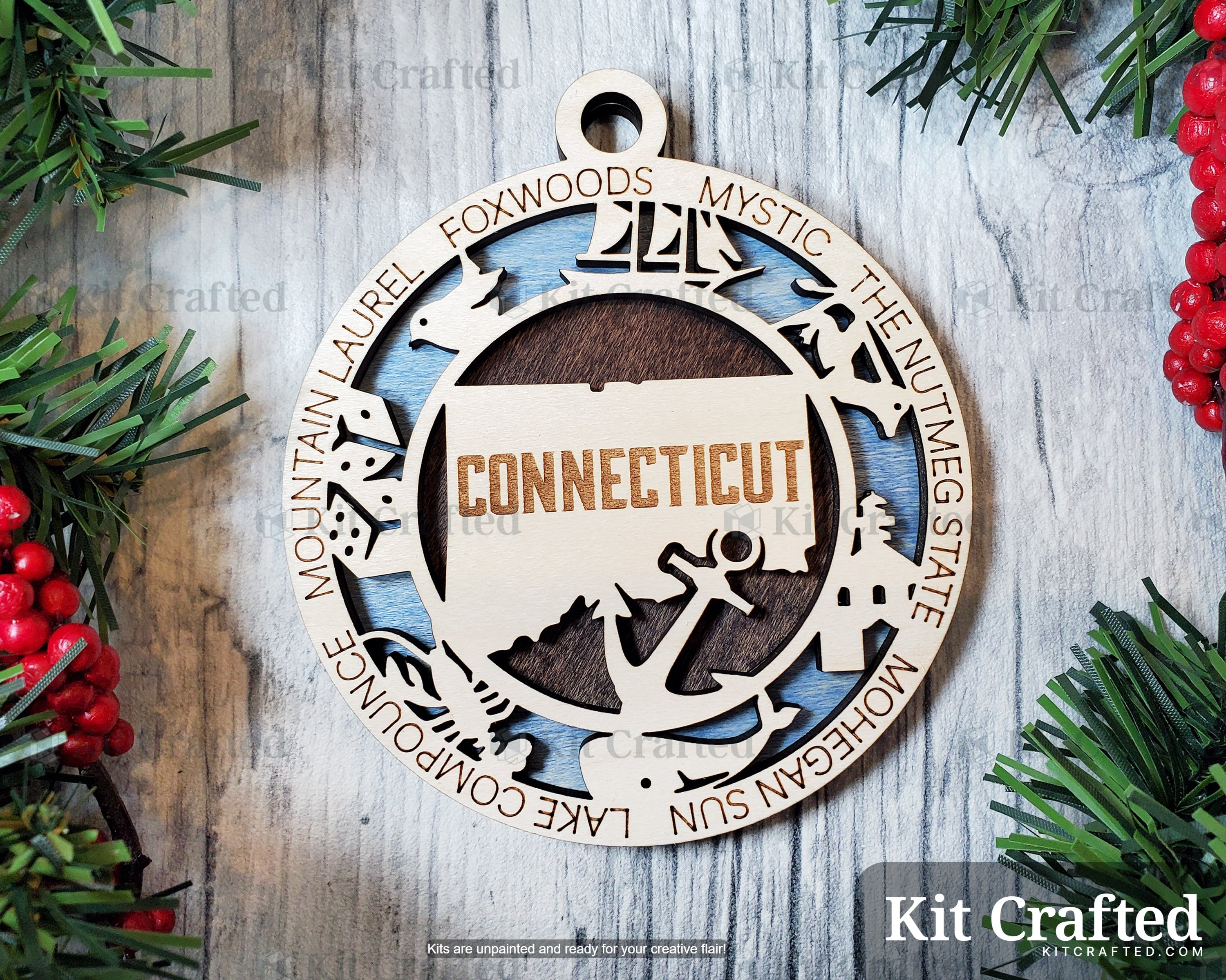 Connecticut State Ornament